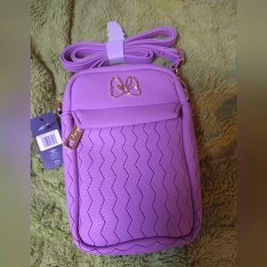 Disney purple vegan leather crossbody bag